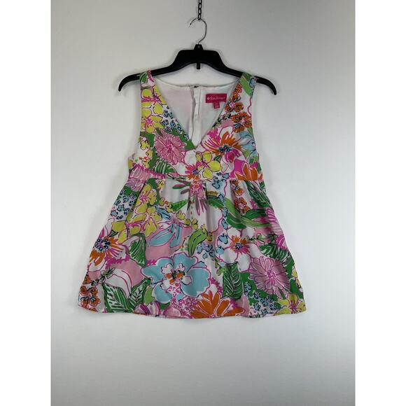 Lilly Pulitzer Tank Top Womens Medium Multicolor Floral Sleeveless Blouse Target - Picture 1 of 6